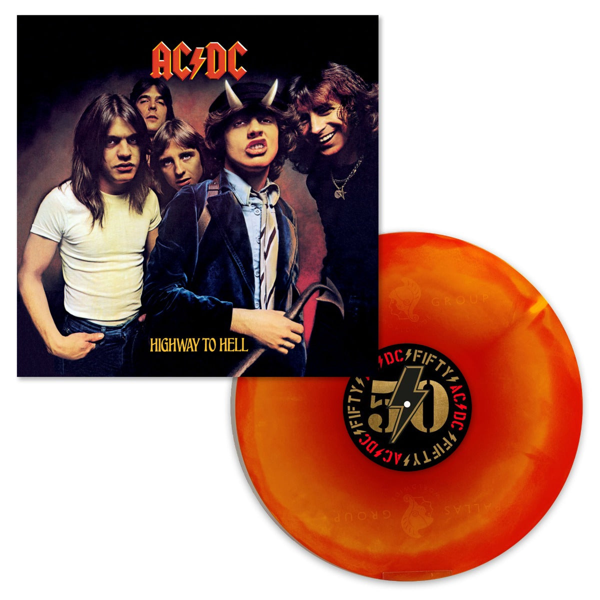 AC/DC Highway To Hell: 50th Anniversary (Limited Edition, Hellfire Marble Colored Vinyl)