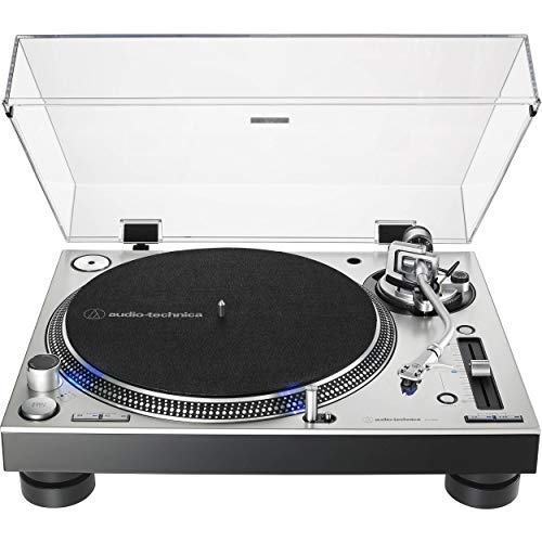 Audio-Technica AT-LP140XP Direct-Drive Professional DJ Turntable with AT-XP3 Phono Cartridge and Stylus (Silver)