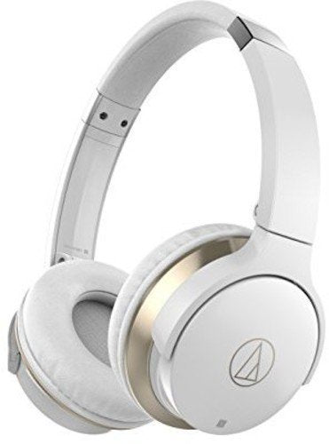 Audio Technica ATH-AR3BTWH - SonicFuel wireless on-ear headphones with in-line mic and control, white