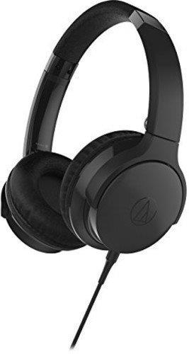 Audio Technica ATH-AR3ISBK - SonicFuel on-ear headphones with in-line mic and control, black