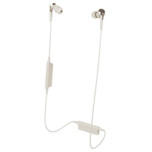Audio-Technica ATH-CKS550XBTCG Solid Bass Wireless In-Ear Headphones, Champagne-Gold