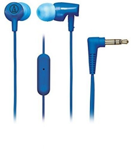 Audio Technica ATH-CLR100ISBL - SonicFuel In-Ear Headphones with In-Line Mic and control, blue