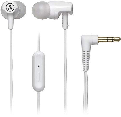 Audio-Technica ATH-CLR100iSWH SonicFuel In-Ear Headphones with In-Line Mic & Control, White