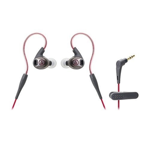 Audio Technica ATH-SPORT3RD - SonicSport in-ear headphones with IPX5 waterproof,sweat-proof rating, red