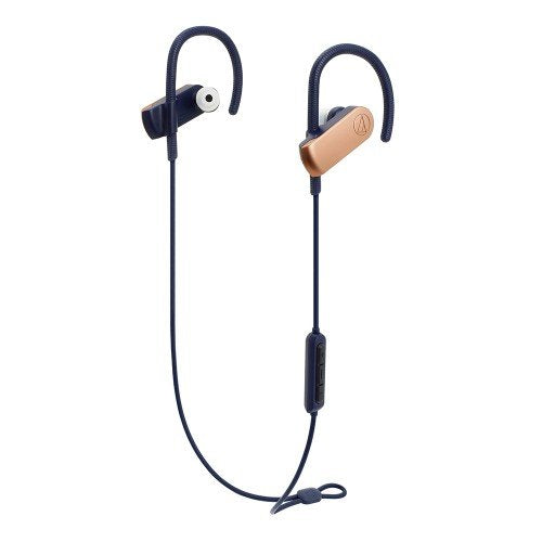 Audio-Technica ATH-SPORT70BTRGD SonicSport Bluetooth Wireless In-Ear Headphones, Rose-Gold