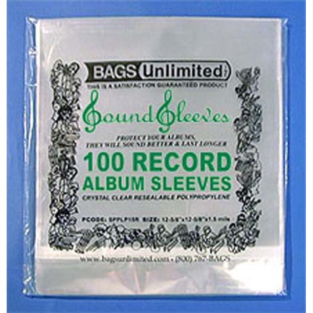 Bags Unlimited Bags Unlimited SLPSR3 - 12 LP IN LP Jacket Sleeve - Resealable - 100 Count