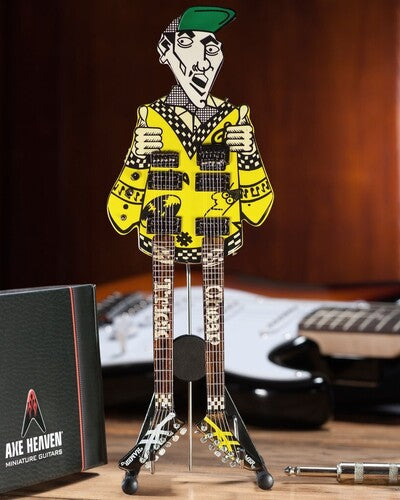 Cheap Trick Rick Nielsen Cheap Trick 1983 Hamer Uncle Dick Doubleneck Mini Guitar Replica Collectible (Large Item, Collectible, Figure)