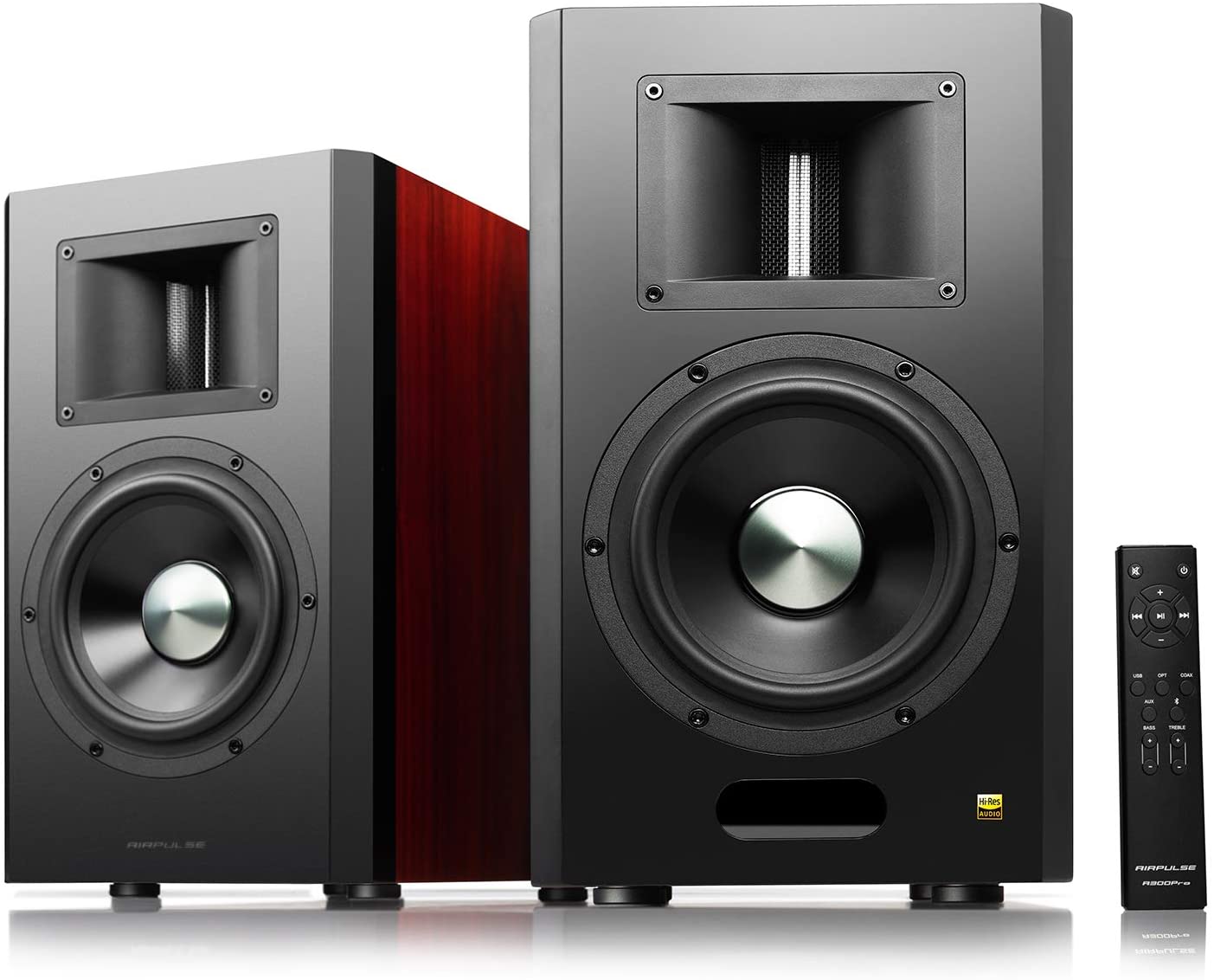 Edifier Airpulse A300PRO Hi-Res Audio Certified Active Speaker System Built-in Amplifier Optical, Coaxial, Bluetooth 5.0 aptX, RCA, AUX, and USB Inputs - Pair