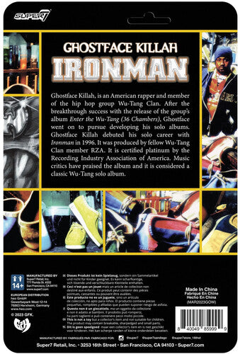Ghostface Killah Super7 - Ghostface Killah - Reaction - Ghostface Killah Ironman (Collectible, Figure, Action Figure)