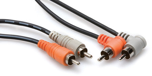 Hosa Technology Hosa Stereo Intercon Dual Rca-Dual R-Angle Rca 6.6 ft