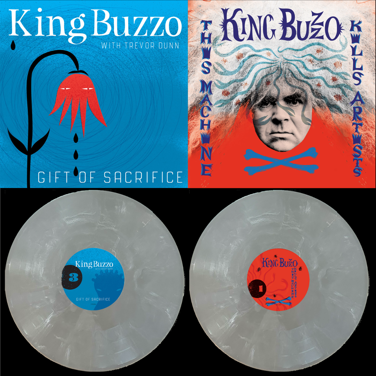 King Buzzo This Machine Kills Artists + Gift Of Sacrifice (Indie Exclusive, Silver Streak Colored Vinyl)