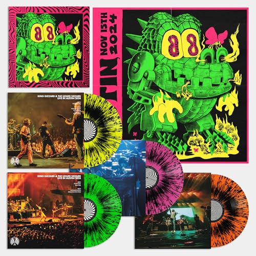 King Gizzard & The Lizard Wizard King Gizzard - Live In Austin '24 (4Lp Neon Splatter Vinyl Box Set)