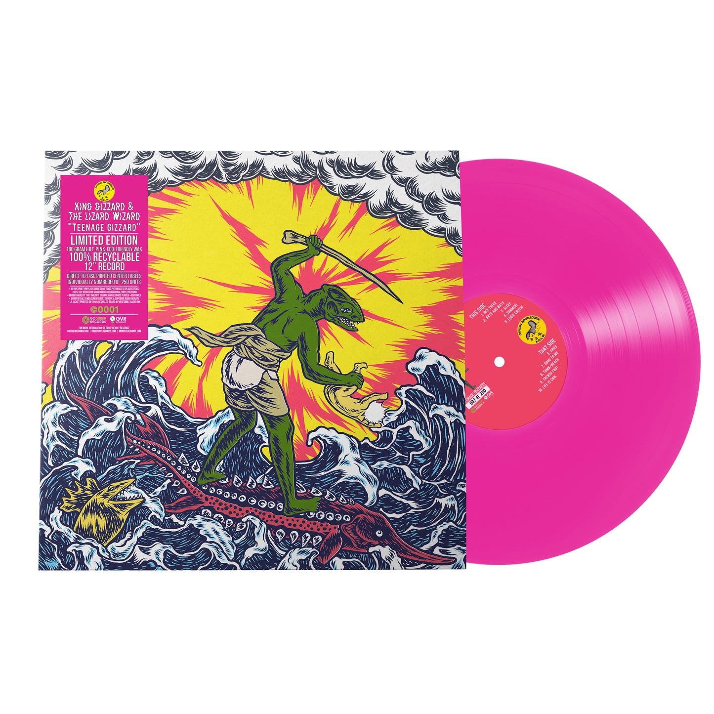 King Gizzard & The Lizard Wizard Teenage Gizzard (Monostereo Exclusive | 180 Gram Eco-Friendly Hot Pink / 100% Recyclable)