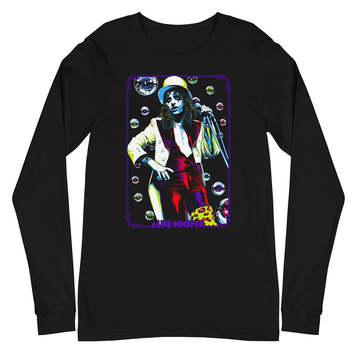 MerchMoment Alice Cooper - Bubbles Long Sleeve T-Shirt Black