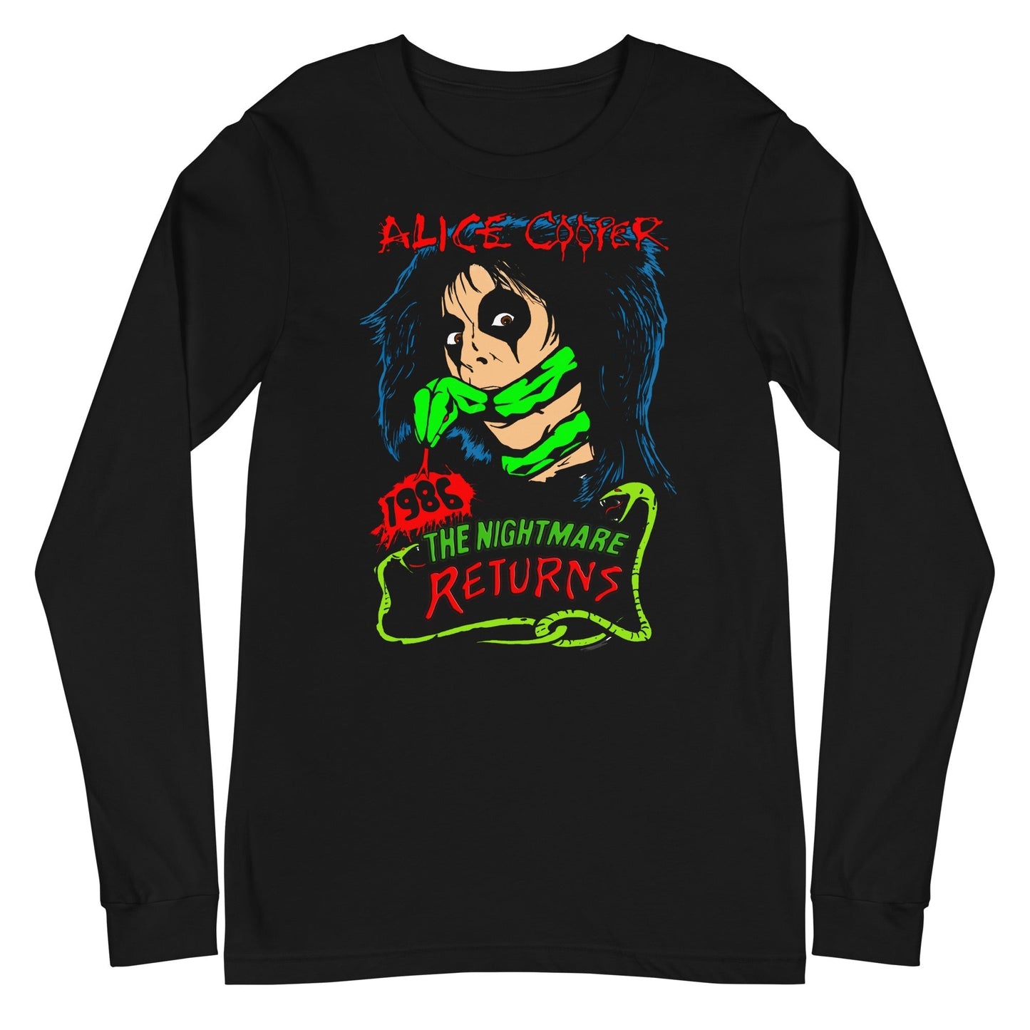 MerchMoment Alice Cooper - Nightmare Returns Long Sleeve T-Shirt Black