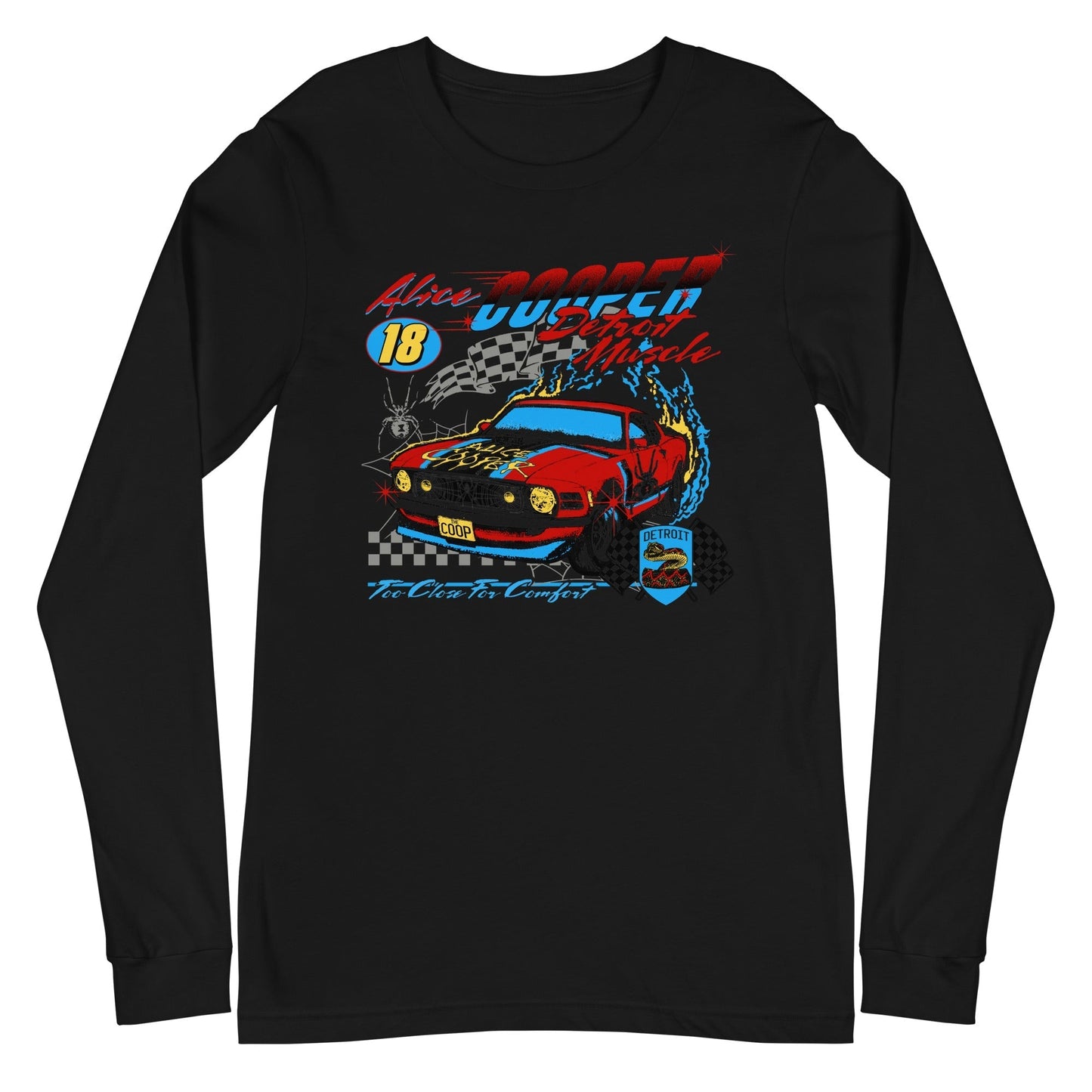 MerchMoment Alice Cooper - Racecar Long Sleeve T-Shirt Black