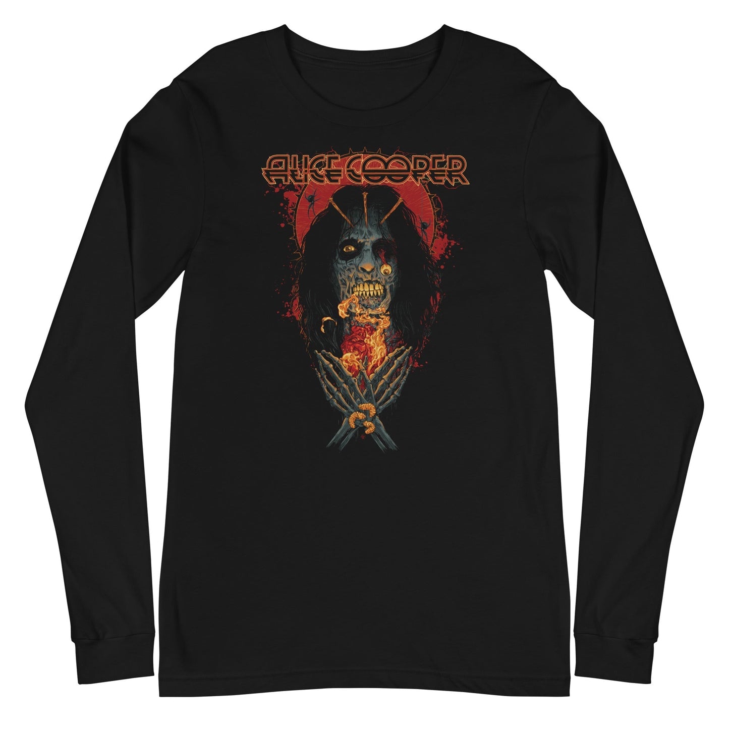 MerchMoment Alice Cooper - Skeleton Long Sleeve T-Shirt Black