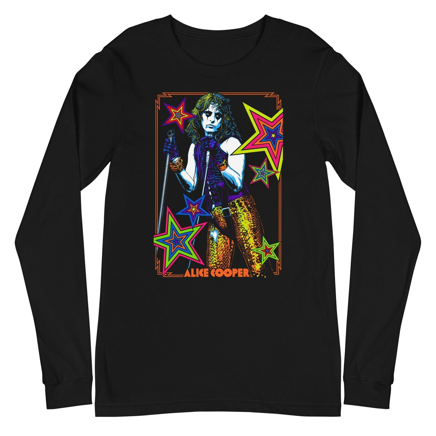 MerchMoment Alice Cooper - Stars Long Sleeve T-Shirt Black