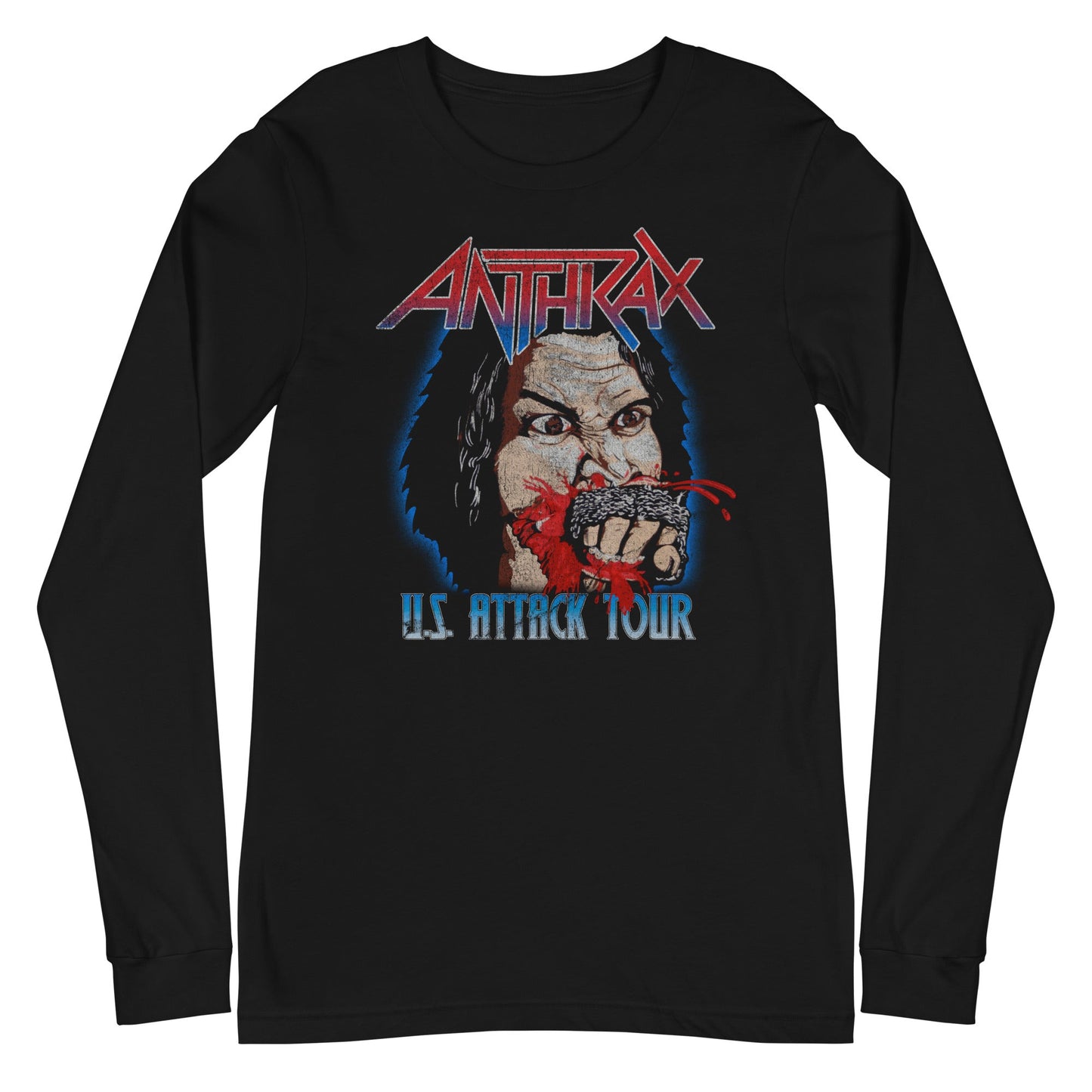 MerchMoment Anthrax - US Attack Tour Long Sleeve T-Shirt Black
