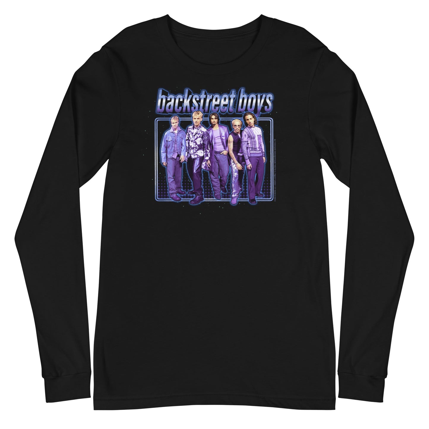 MerchMoment Backstreet Boys - Glow Long Sleeve T-Shirt Black