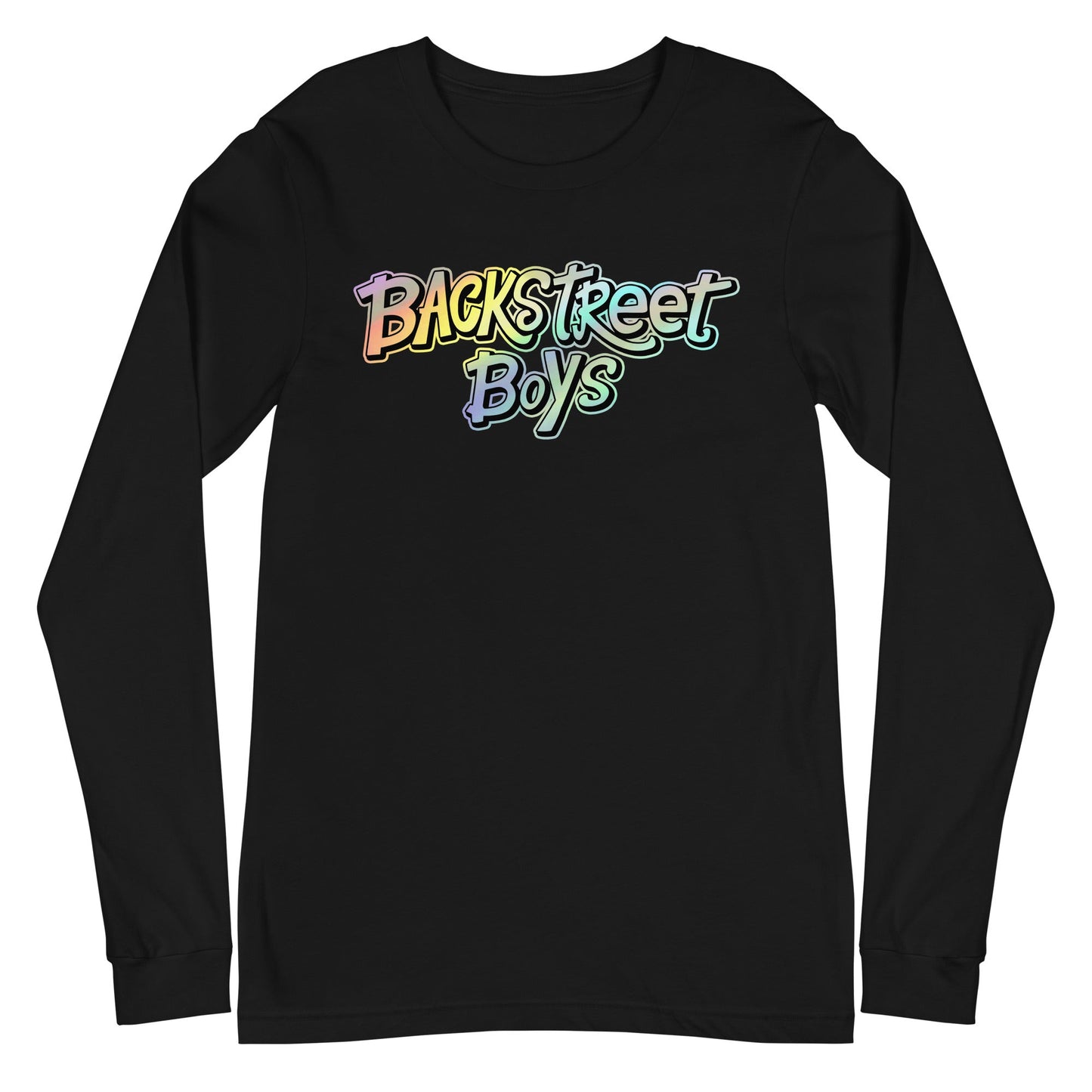 MerchMoment Backstreet Boys - Gradient Logo Long Sleeve T-Shirt Black