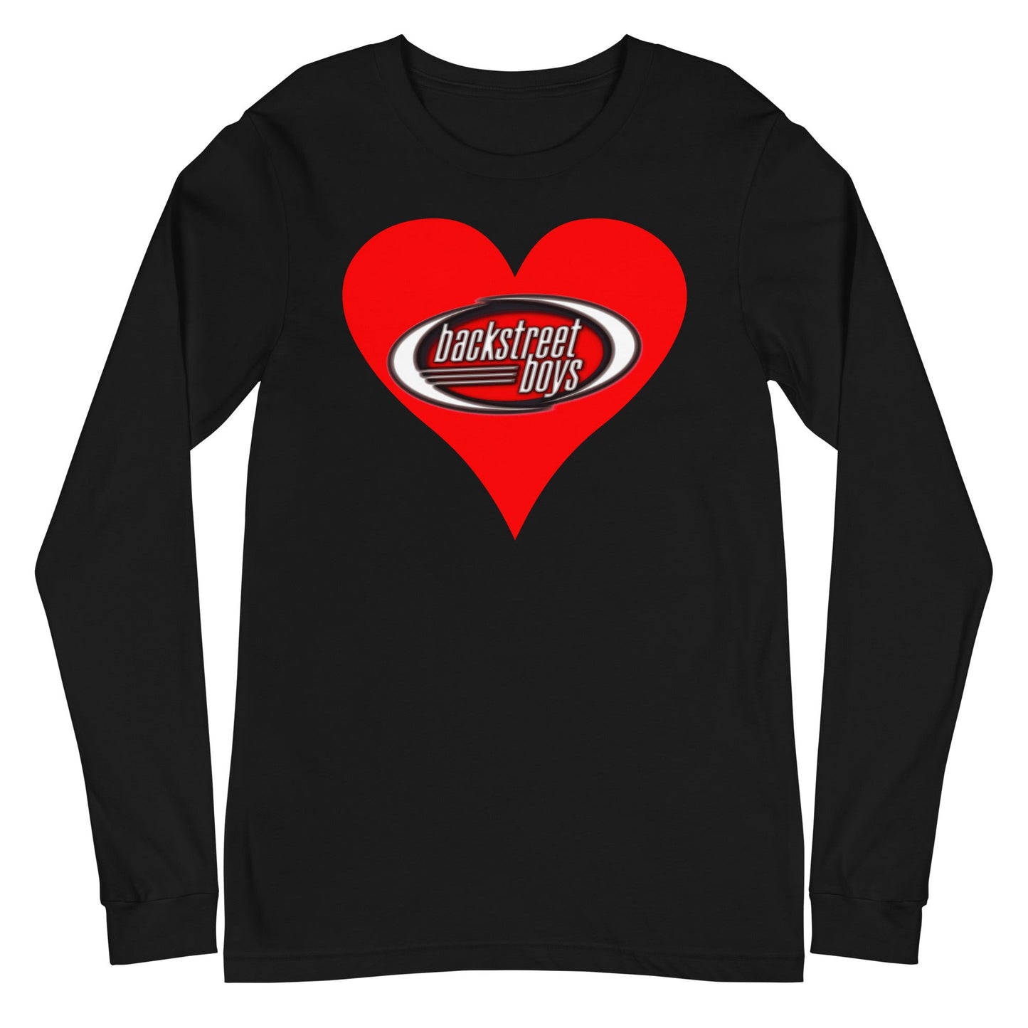 MerchMoment Backstreet Boys - Heart Long Sleeve T-Shirt Black