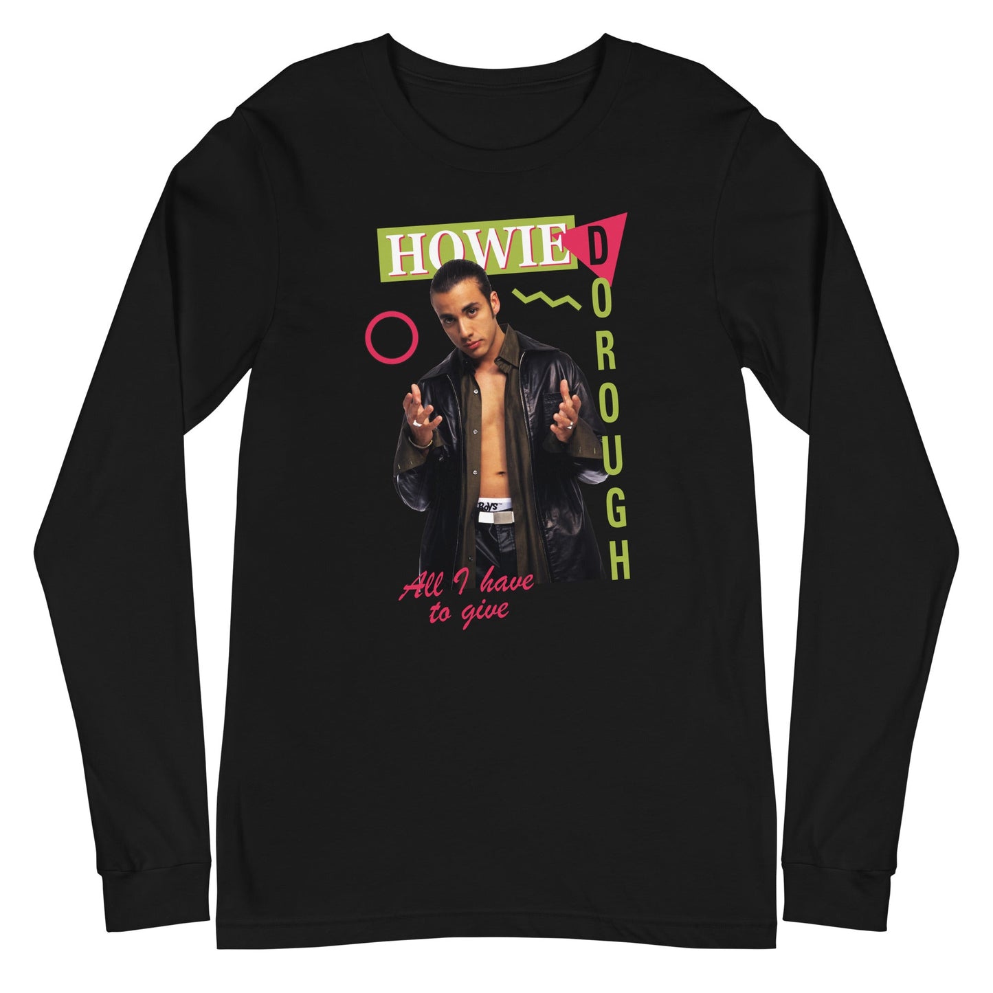 MerchMoment Backstreet Boys - Howie Dorough Long Sleeve T-Shirt Black