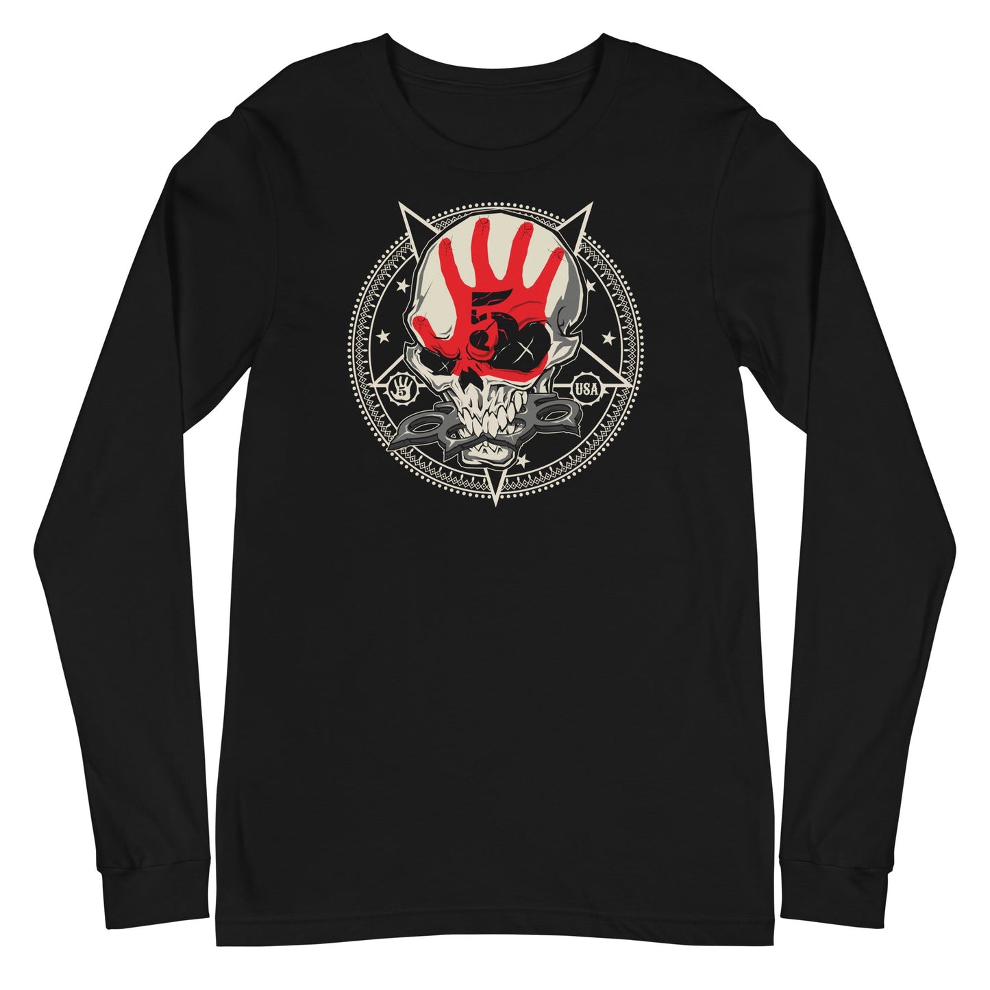 MerchMoment Five Finger Death Punch - Circle Logo Long Sleeve T-Shirt Black