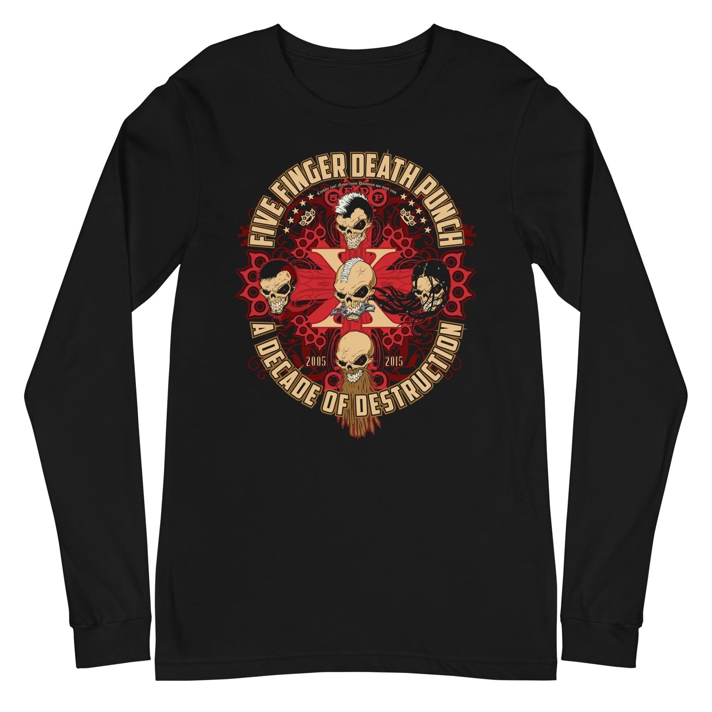 MerchMoment Five Finger Death Punch - Decade of Destruction Long Sleeve T-Shirt Black