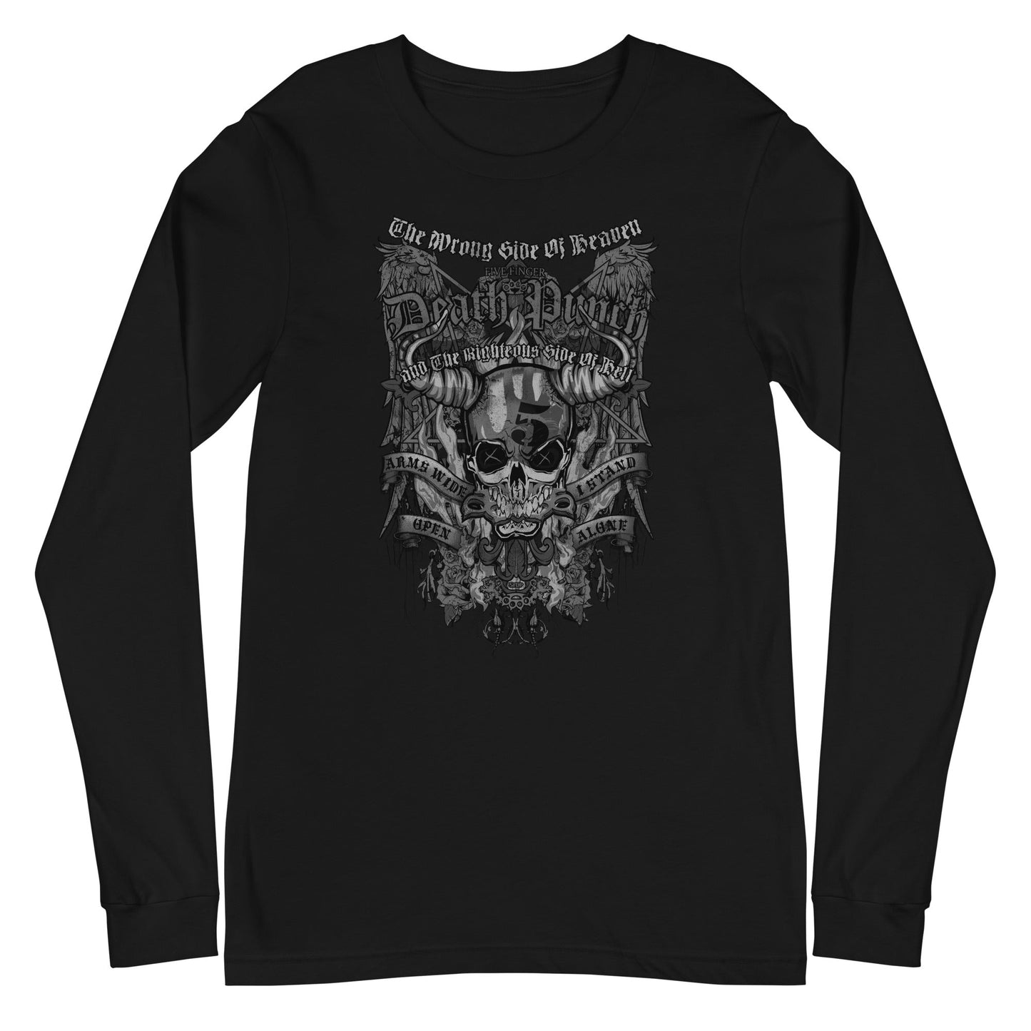 MerchMoment Five Finger Death Punch - Righteous Side of Evil Long Sleeve T-Shirt Black