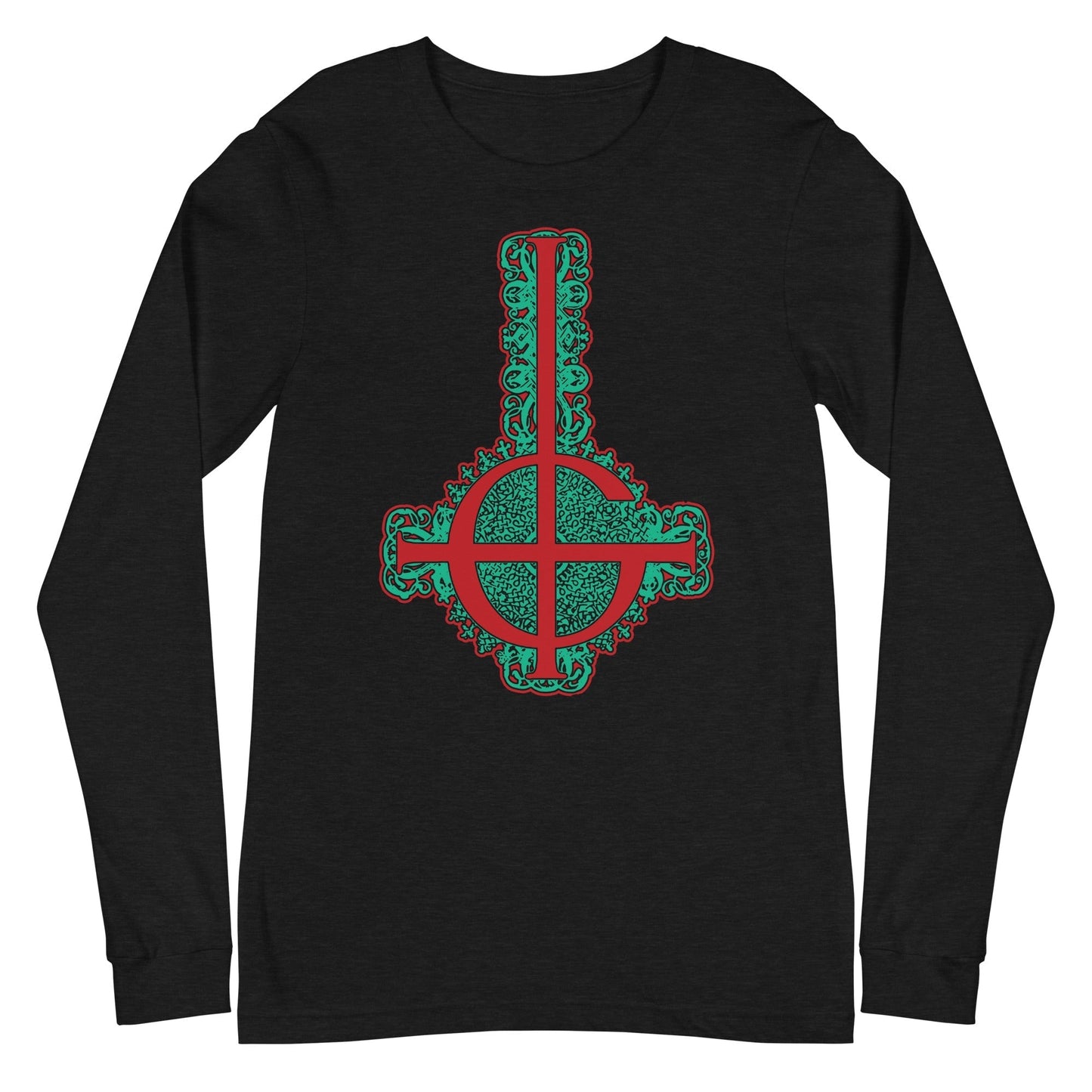 MerchMoment Ghost - Cross Long Sleeve T-Shirt Black