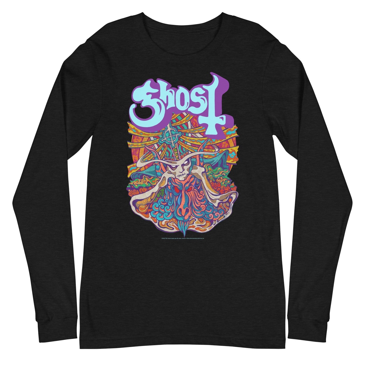 MerchMoment Ghost - Neon Blur Long Sleeve T-Shirt Black