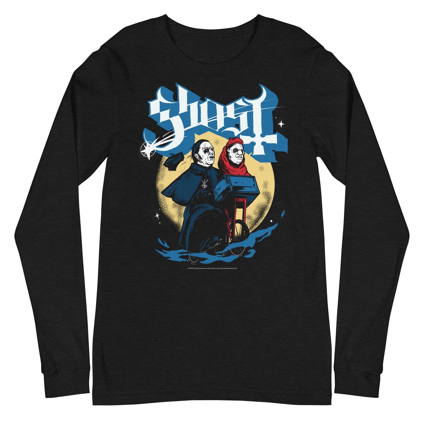 MerchMoment Ghost - Two Headed Monster Long Sleeve T-Shirt Black