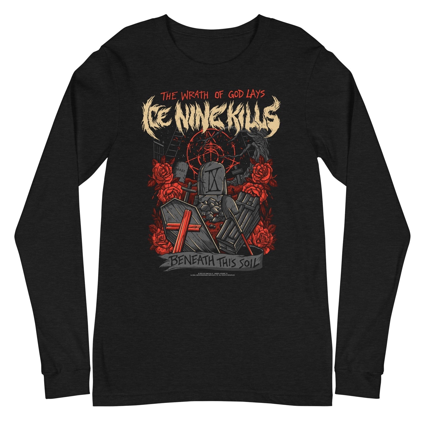 MerchMoment Ice Nine Kills - Beneath This Soil Long Sleeve T-Shirt Black