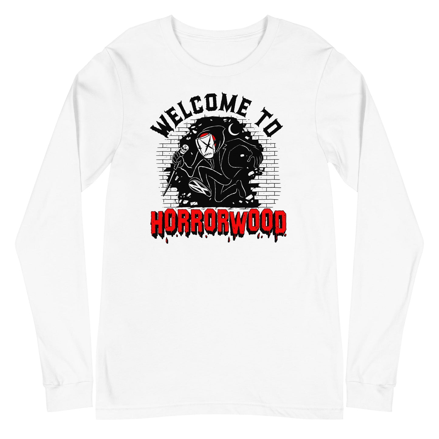 MerchMoment Ice Nine Kills - Welcome to Horrorwood Long Sleeve T-Shirt White