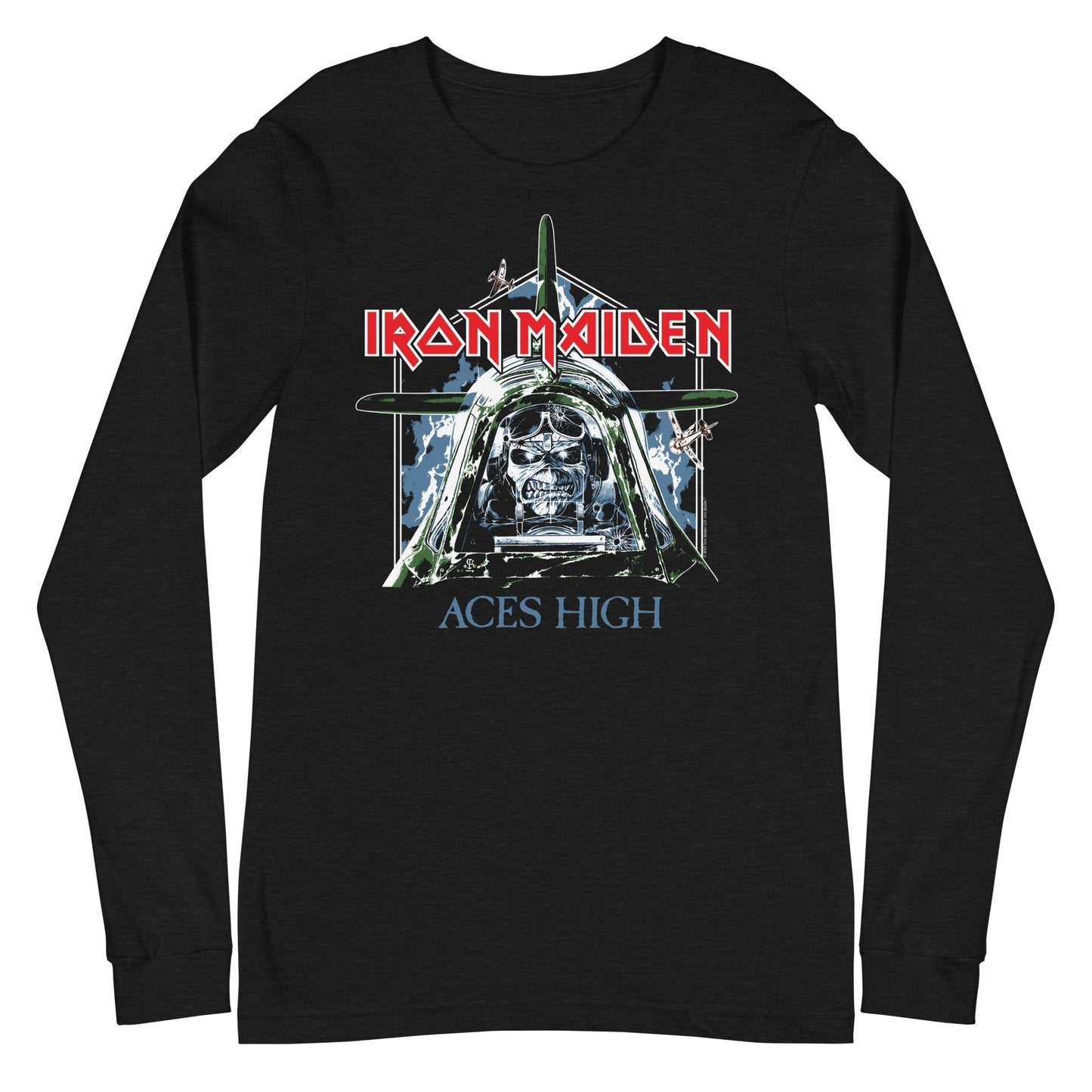 MerchMoment Iron Maiden - Aces High Long Sleeve T-Shirt Black