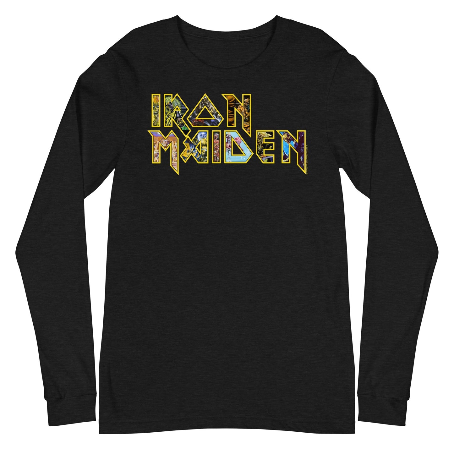 MerchMoment Iron Maiden - Logo Eddie Long Sleeve T-Shirt Black