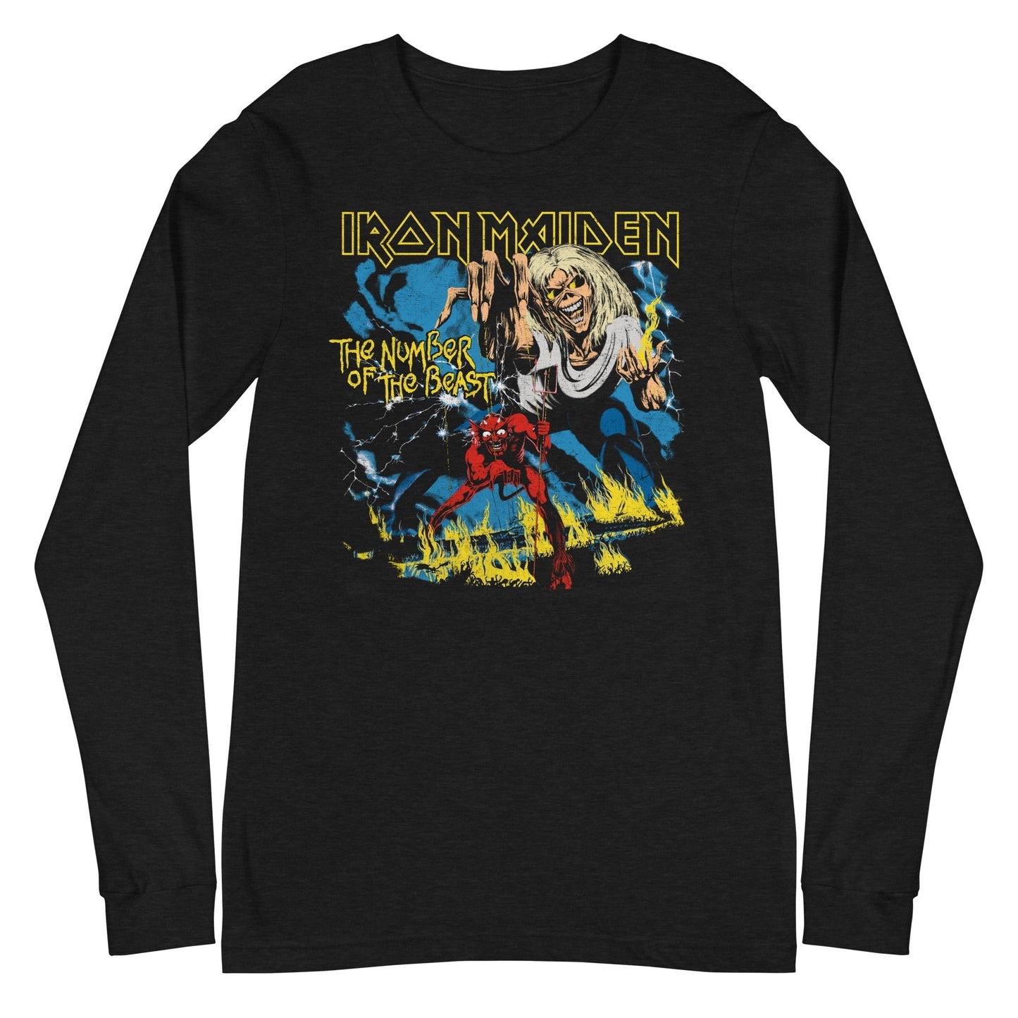 MerchMoment Iron Maiden - The Number of the Beast Long Sleeve T-Shirt Black