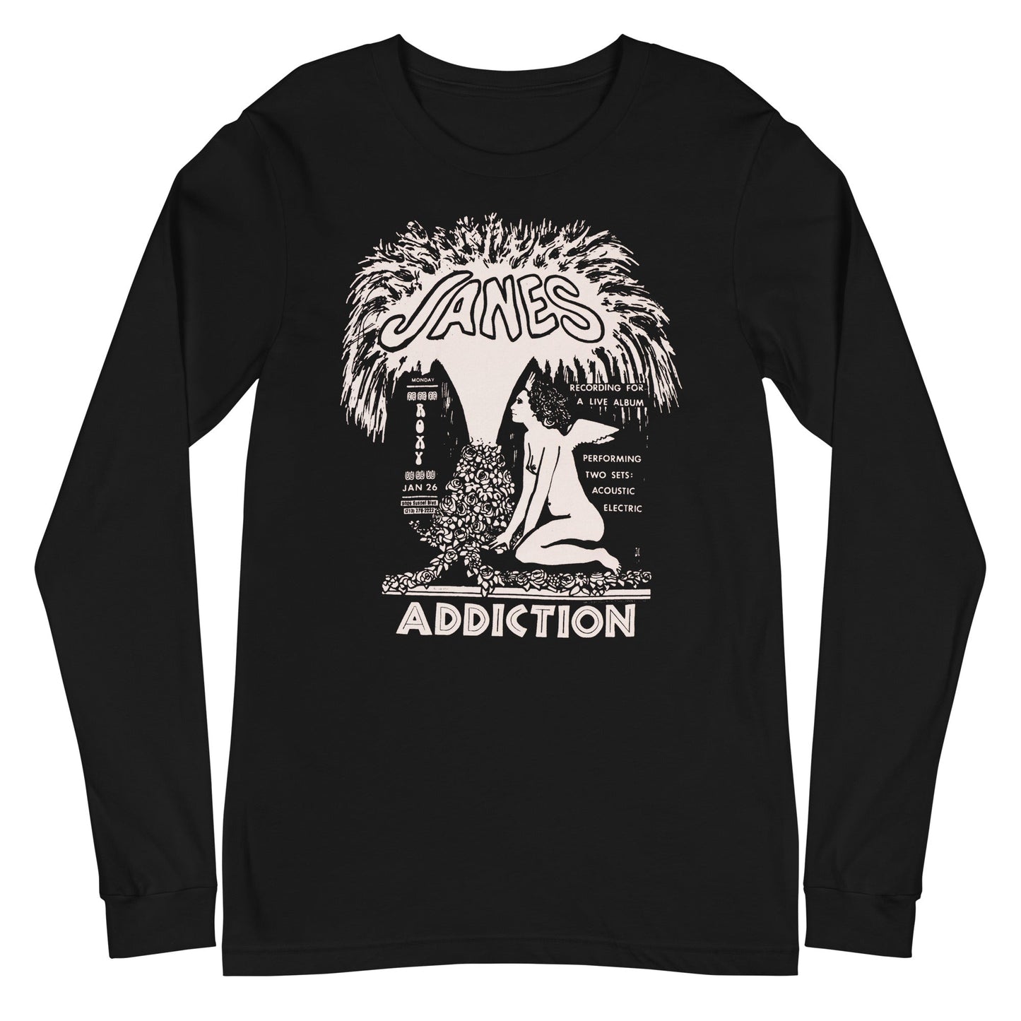 MerchMoment Jane's Addiction - Roxy Live Long Sleeve T-Shirt Black