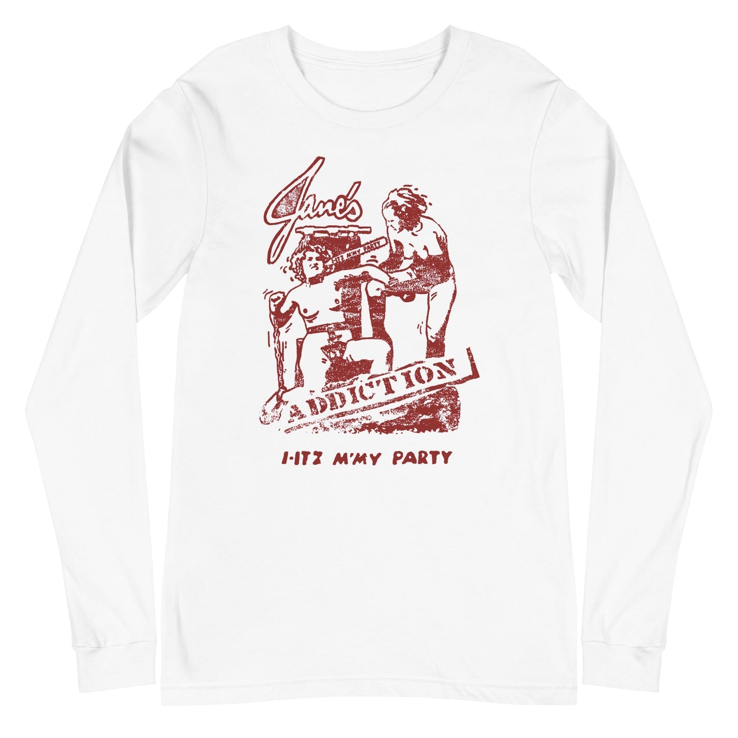 MerchMoment Jane's Addiction - Still My Party Long Sleeve T-Shirt White