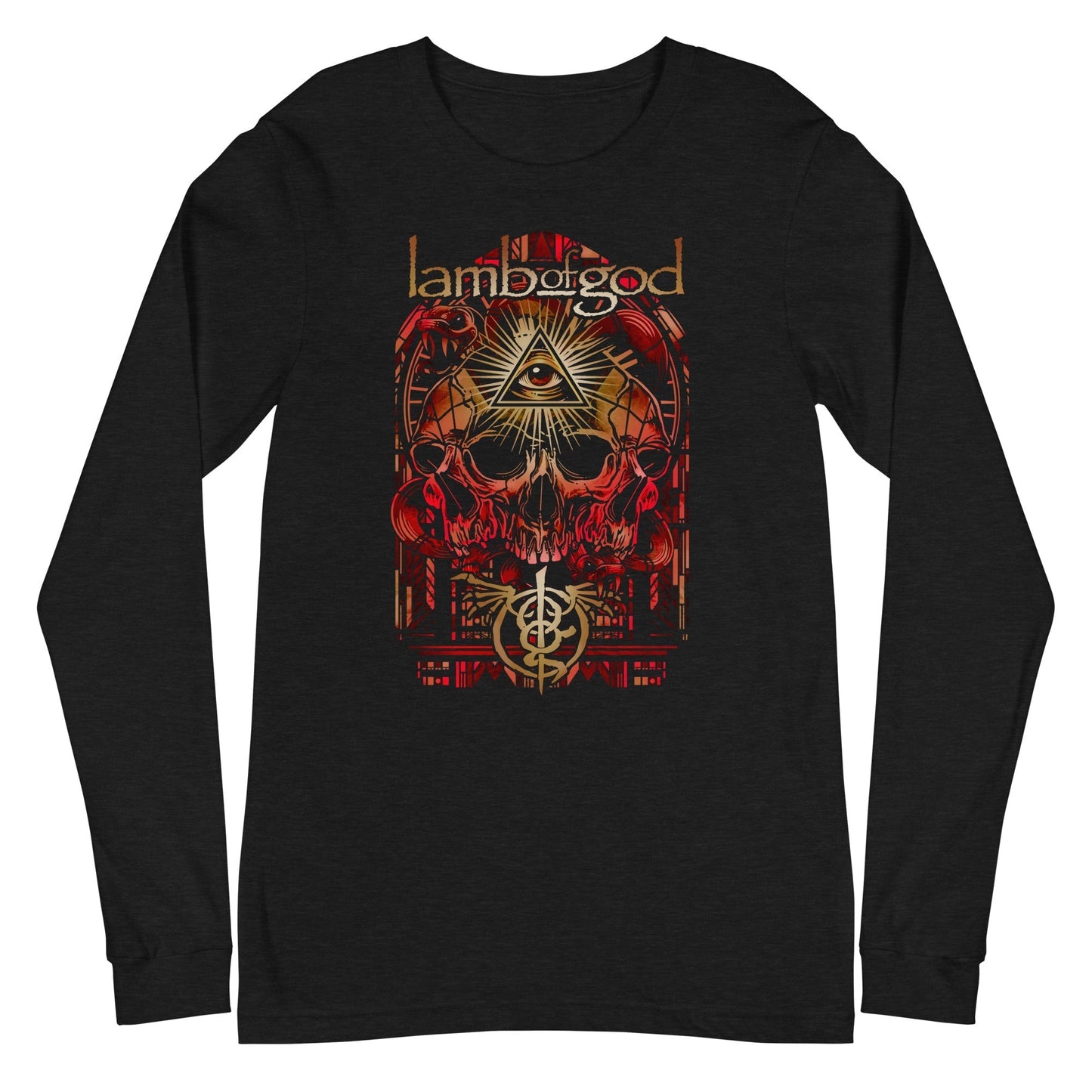 MerchMoment Lamb of God - Providence Skull Long Sleeve T-Shirt Black
