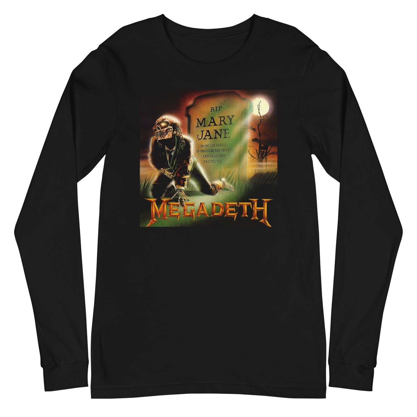 MerchMoment Megadeth - R.I.P. Mary Jane Long Sleeve T-Shirt Black