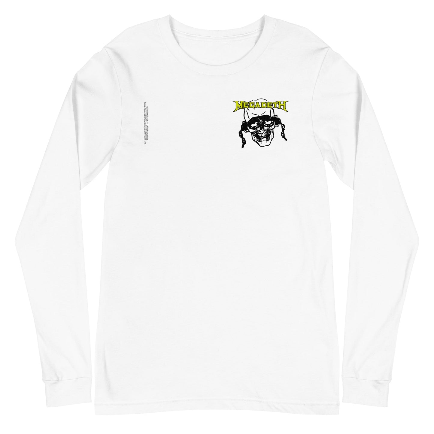 MerchMoment Megadeth - Vic Stamp Long Sleeve T-Shirt White