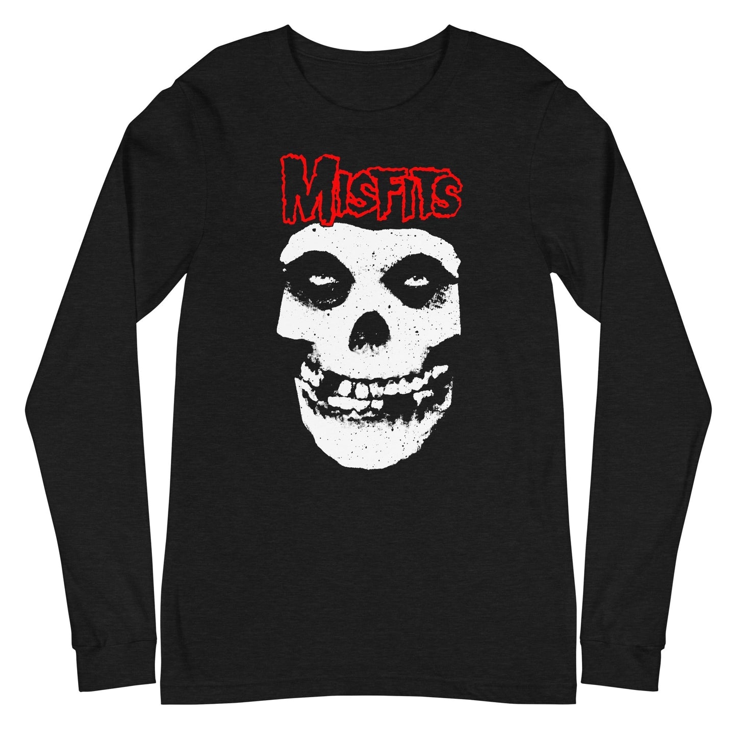 MerchMoment Misfits - Red Skull Long Sleeve T-Shirt Black