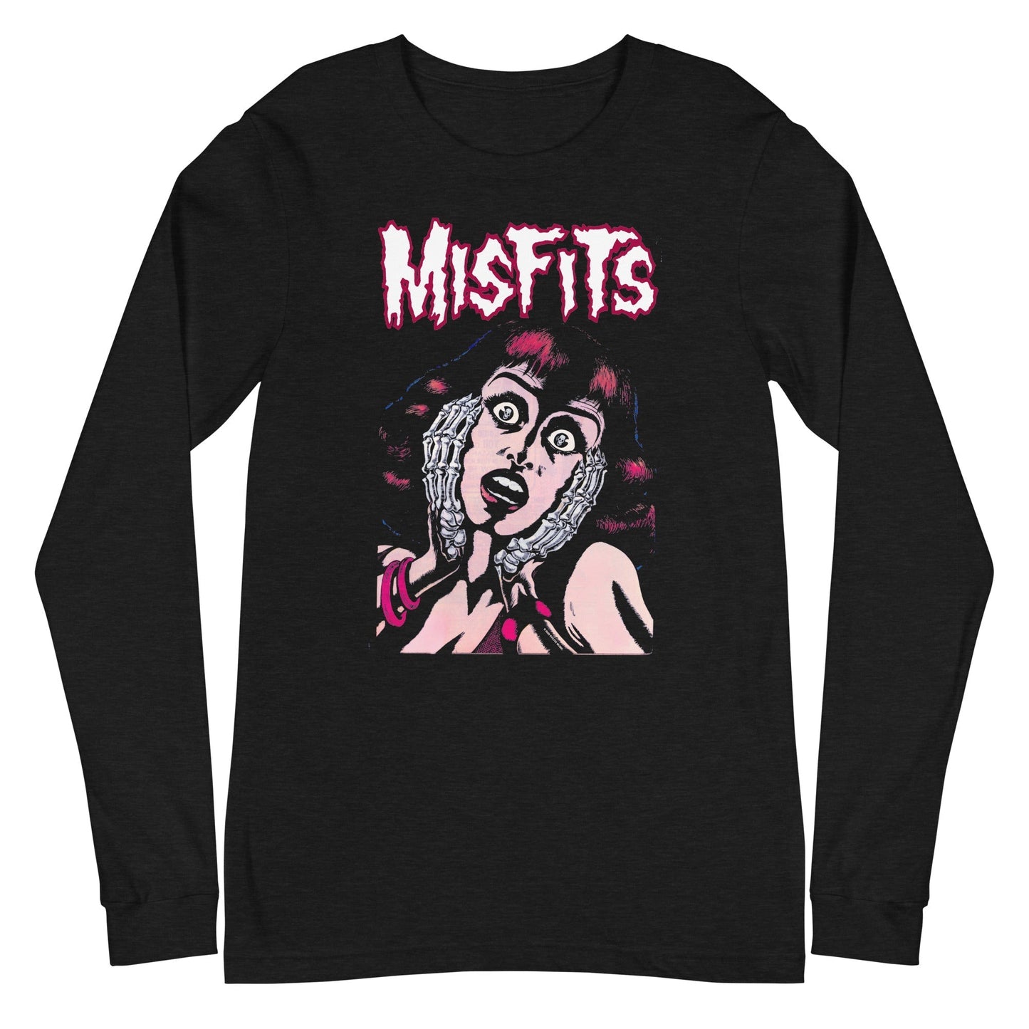 MerchMoment Misfits - Screaming Long Sleeve T-Shirt Black
