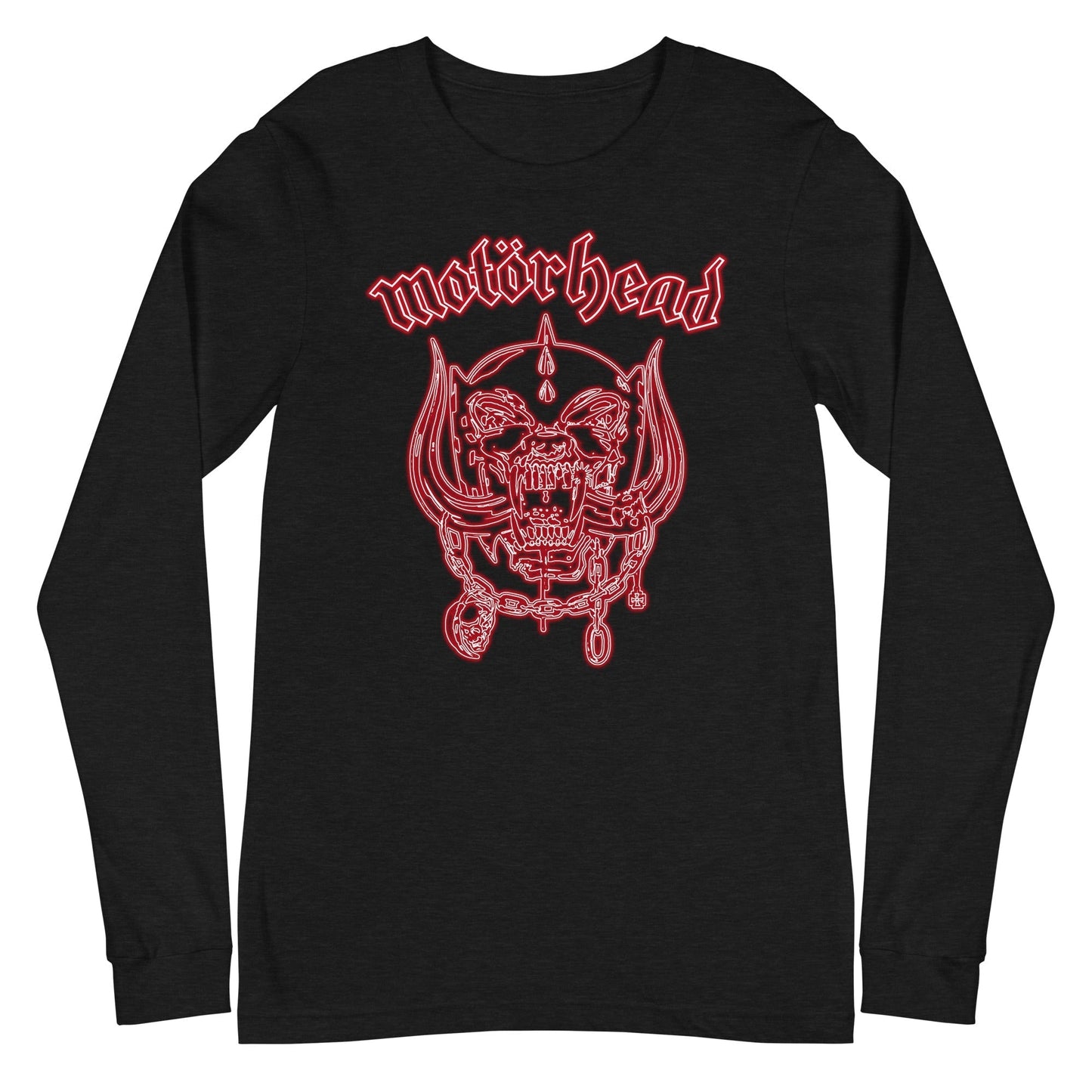 MerchMoment Motorhead - Neon Red Warpig Long Sleeve T-Shirt Black