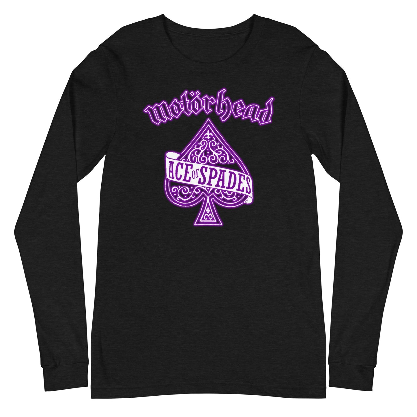 MerchMoment Motorhead - Purple Ace Long Sleeve T-Shirt Black