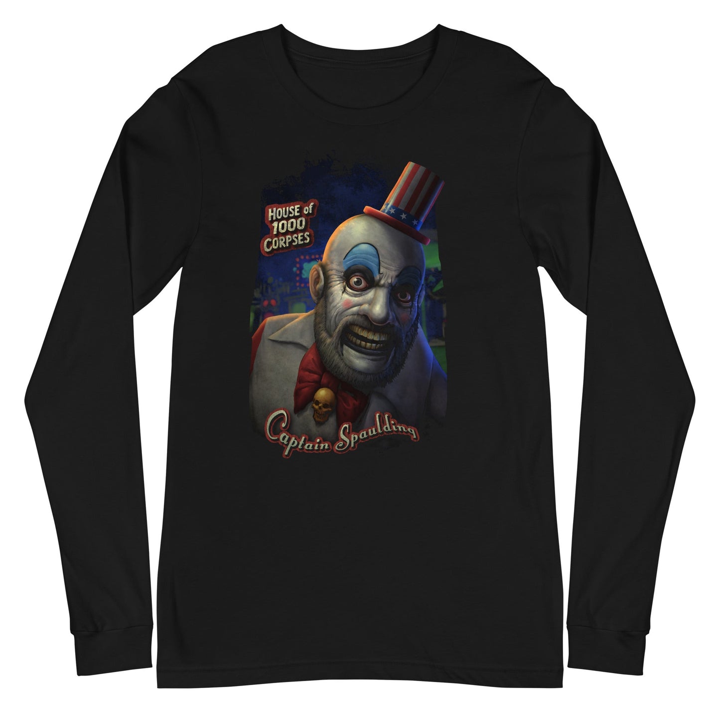 MerchMoment Rob Zombie - Captain Spaulding Long Sleeve T-Shirt Black