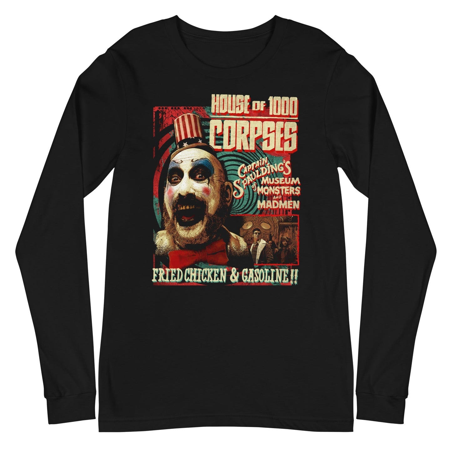 MerchMoment Rob Zombie - Fried Chicken and Gasoline Long Sleeve T-Shirt Black