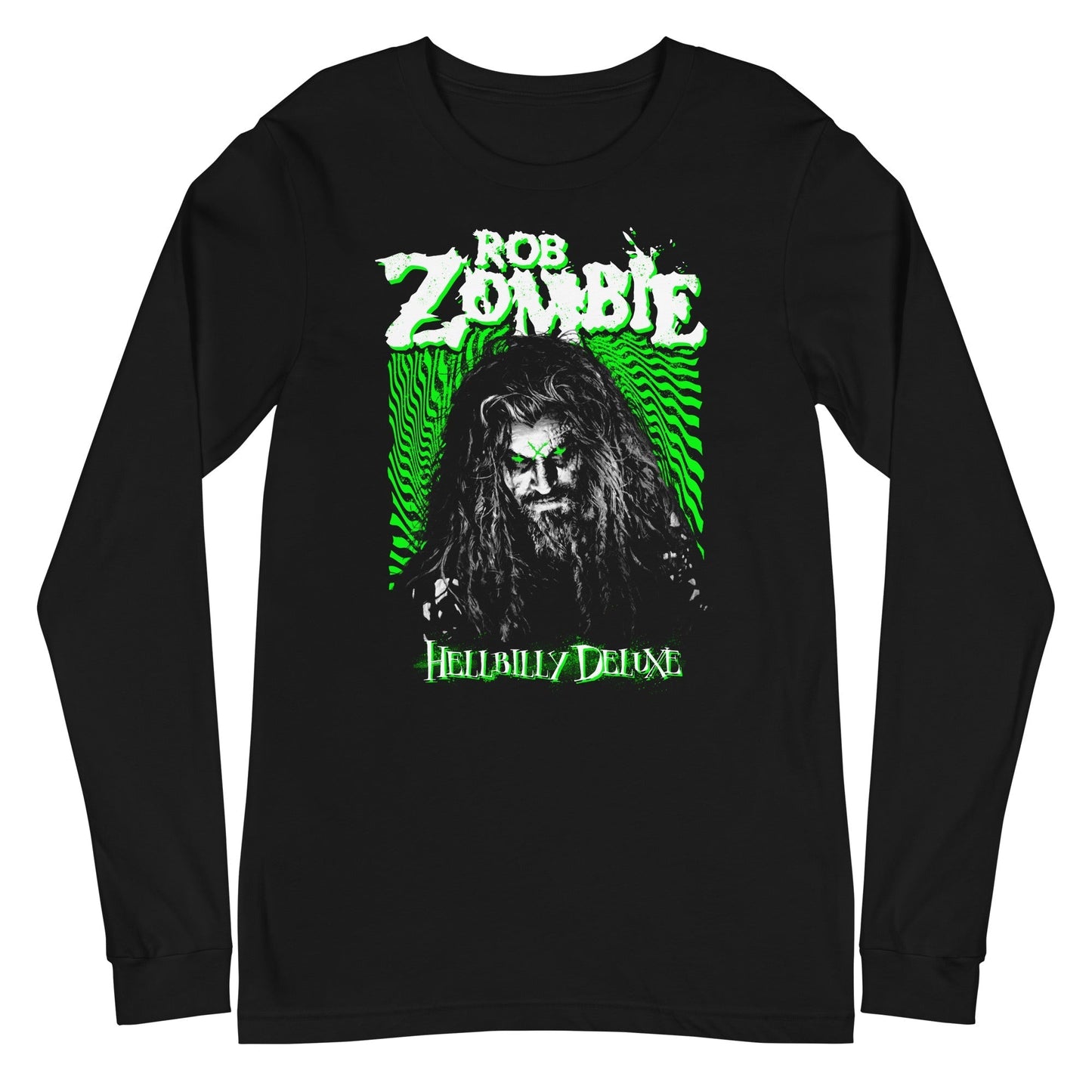 MerchMoment Rob Zombie - Hellbilly Green Long Sleeve T-Shirt Black
